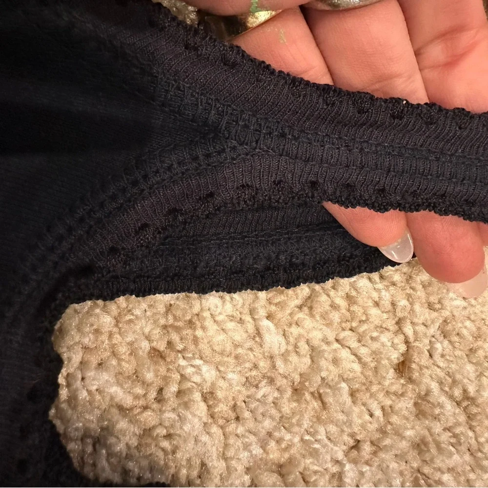 *Vintage* Denny’s!  Zinnias Navy Blue Dress - Picture 7 of 11